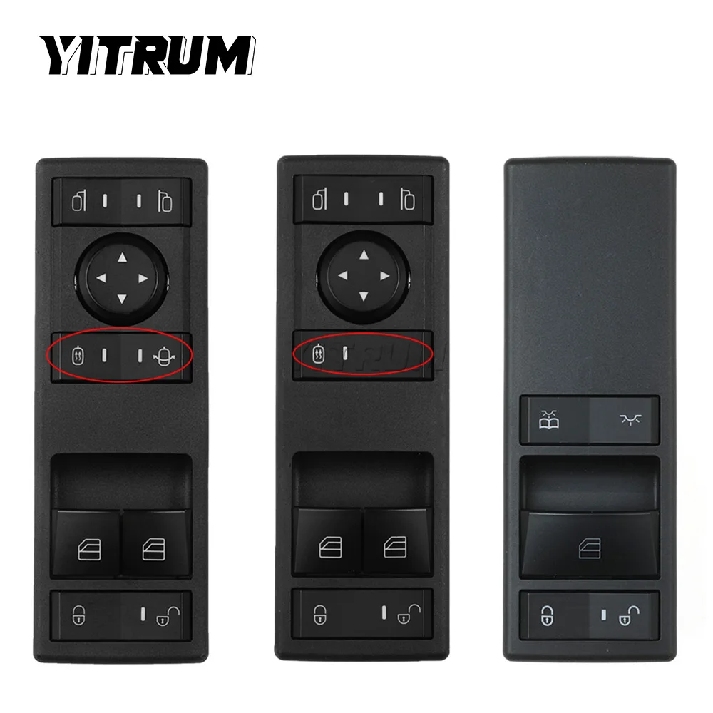 YITRUM A9605451213 A9605450913 9605451213 9605450913 Power Window push button switch For Mercedes Benz Truck Actros MP4