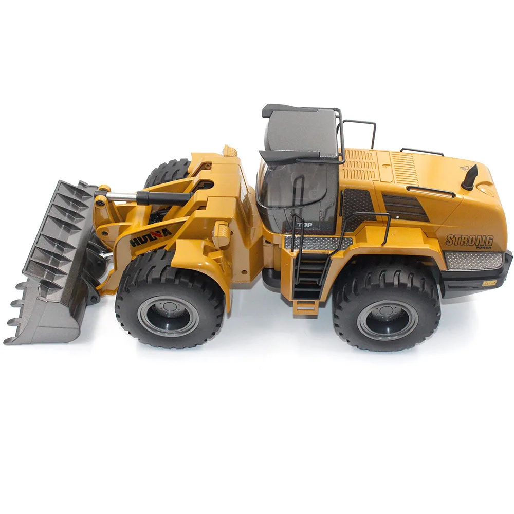Huina 1583 22 channel alloy remote control car 1:14 simulation bulldozer engineering vehicle children's toy holiday gift 4