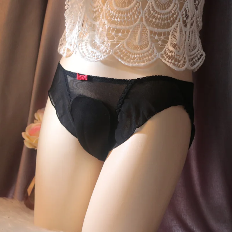 

Transgender Crossdresser Underwear See Through Abalone Ligature Tights Male To Female Hide JJ Fake Sissy Brief Camel Toe Panties