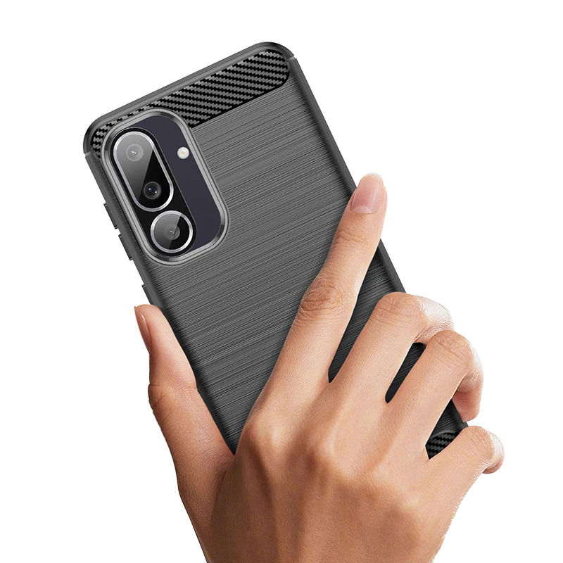 Cover per Telefono per Samsung Galaxy A57 A37 A36 A56 A17 A26 A06 A16, Custodia Antiurto in Fibra di Carbonio Morbida TPU - immagine 4