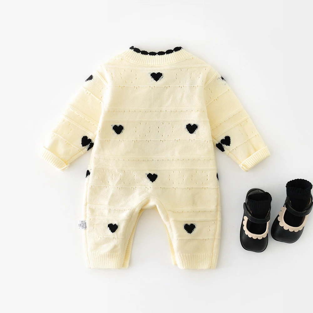 Autumn Baby Girls Knit Jumpsuits