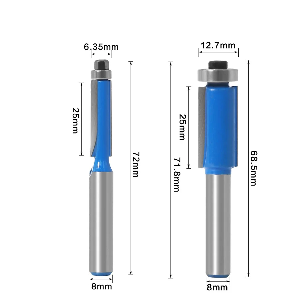 

Tool Access Router Bit 12.7mm / 1/2'' 25mm Blade Length 45# Carbon Steel 6.35mm / 1/4'' Blue New Practical