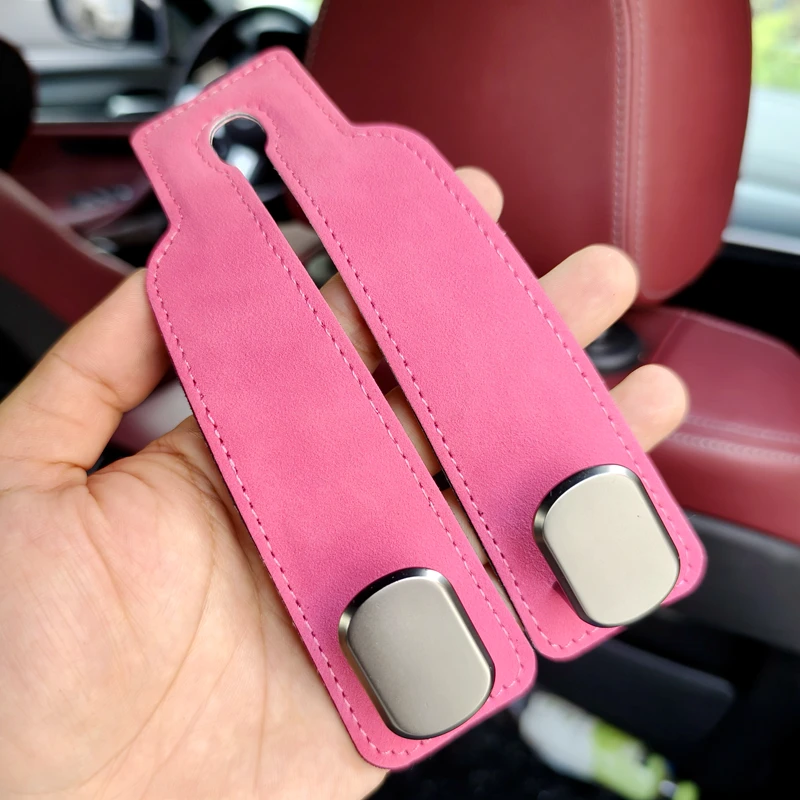 Car Seat Hook Suede Double-Headed Rear Storage Small Hook Car Interior Decoration Supplies