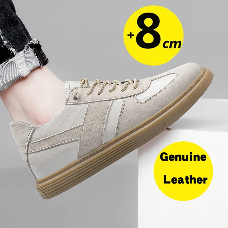 Lift Sneakers Men Elevator Shoes Summer Designer Hidden Heels Heighening Shoes For Male Wedges Insole 6CM Casual Height Shoes 4
