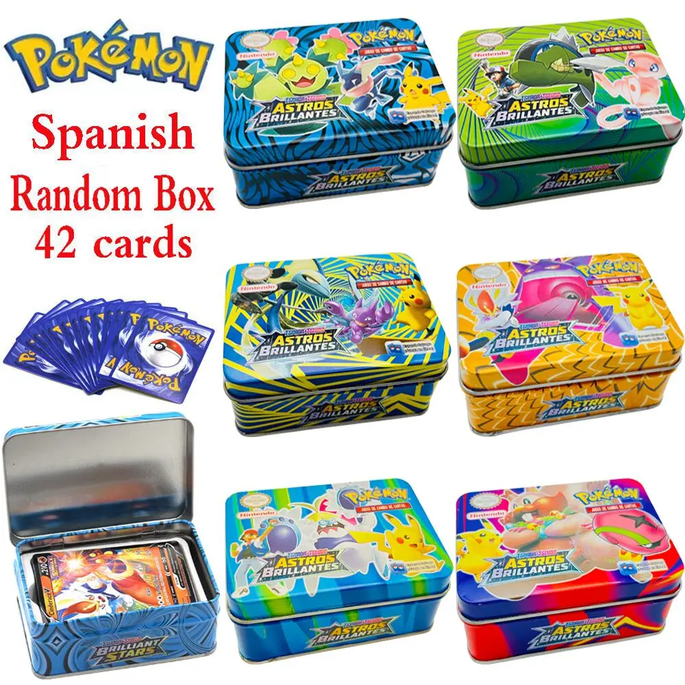 Anime 42pcs/set Pokemon SUN&ampMoon Cards Iron Metal Box TAKARA TOMY Toys Battle Kids Christmas Gifts For Children | Игрушки и хобби