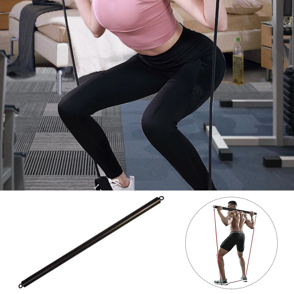 Stainless Steel Fitness Resistance Bar Exercising Pull Rod Muscle Power Training Tool Equipment Accessories Household 1