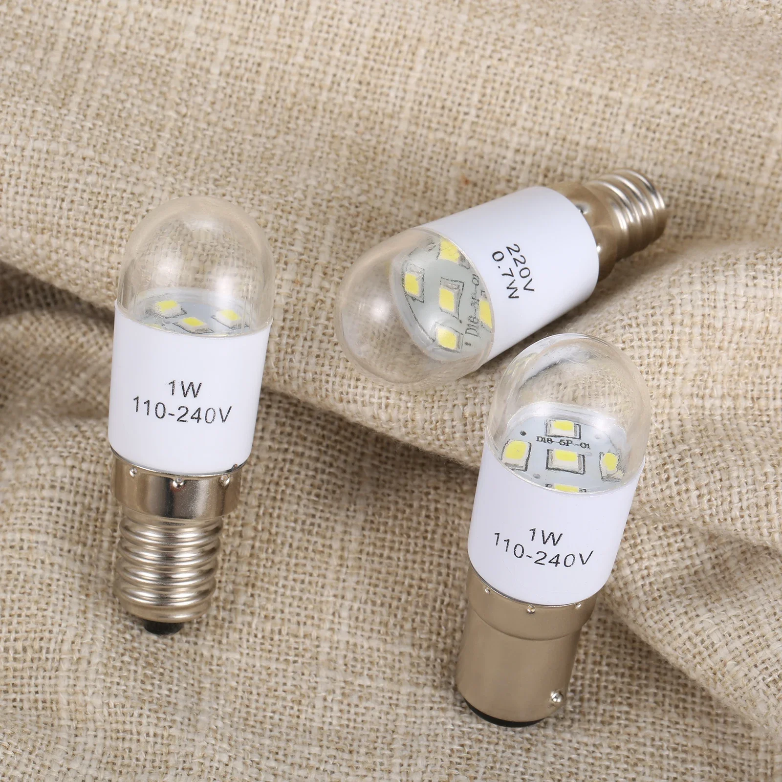 1pc Universal Household Sewing Machine Light LED Bulb BA15D/E14/E12  110-220V 0.7W/1W Illuminate Lamp Threaded /Plug-in Craft DIY - AliExpress