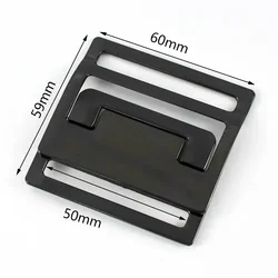 Adjustable Metal Buckle Clasp for Waistbands, Coats, Handbags, and Straps (GunBlack - 50mm)