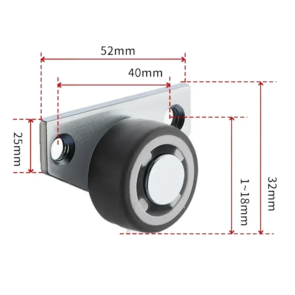1pcs Telescopic Mobile Wheels Table Load-bearing Pulley Guide Furniture Moving Accessories Silent Right Angle Directional Roller