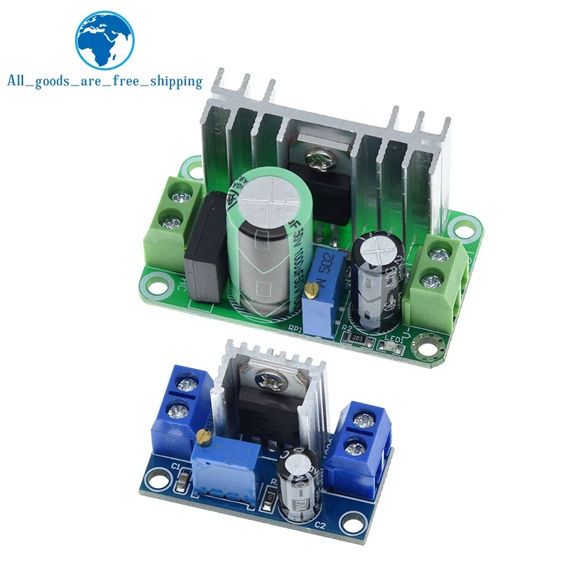 TZT LM317T DC-DC Einstellbarer Konverter Buck Step Down Platinenmodul Linearregler Netzteil mit Gleichrichterfilter