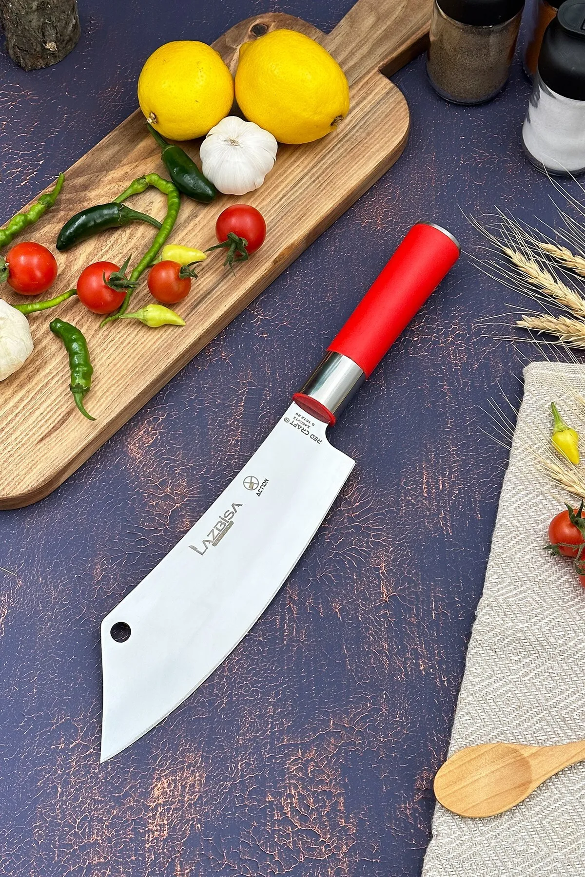 

Kitchen Knife Set Chef Meat Vegetable Bread Fruit Chef Action Craft Series