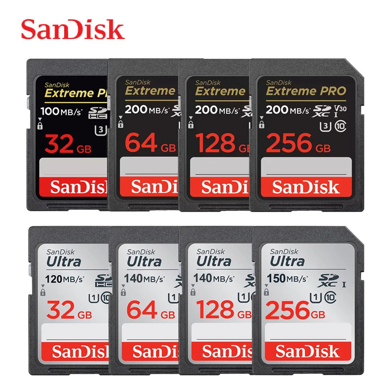 SanDiskSDCard32GB64GB128GB256GBMemoryCard120MBsU1200MBsU3