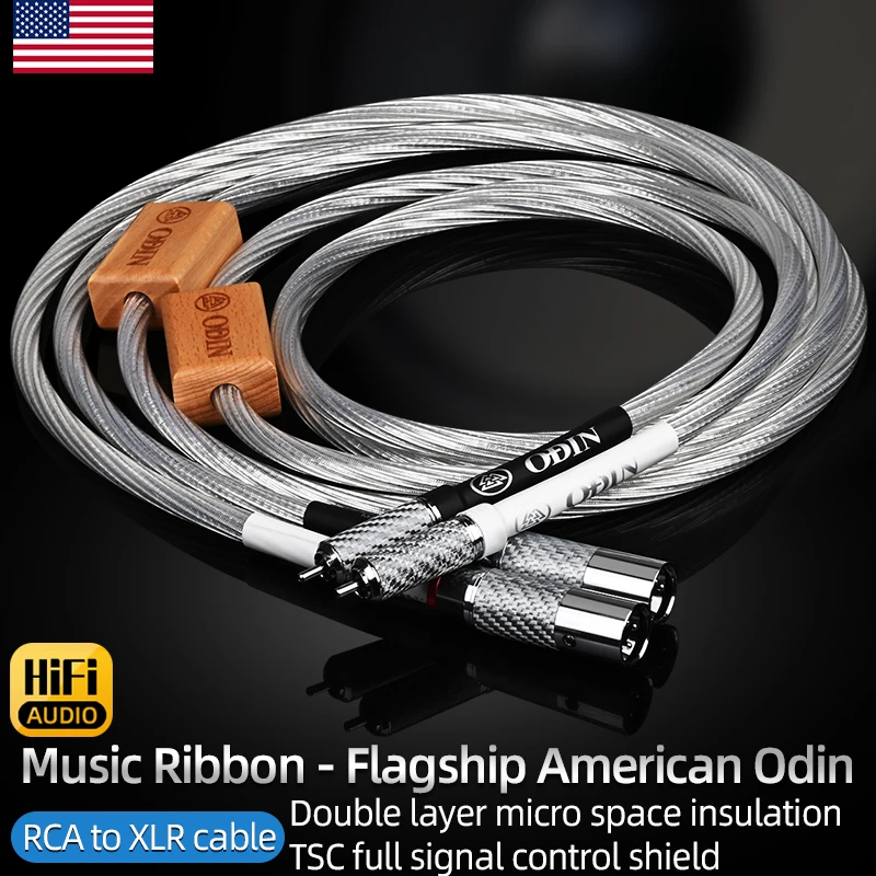Odin 1 Pair Hifi Rca To Xlr Audio Cable High End 7n Occ Dual Rca Male