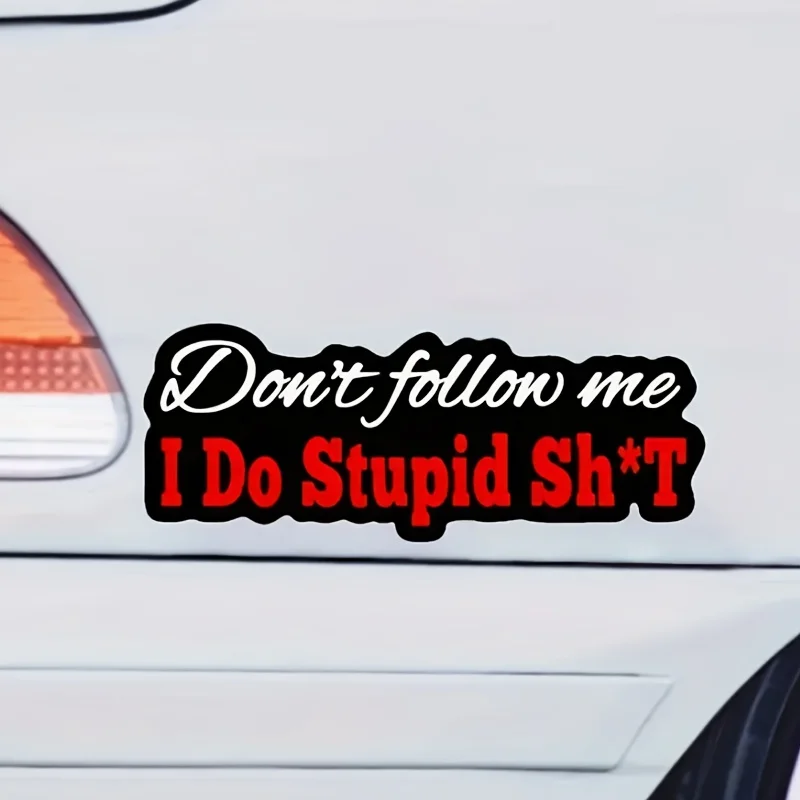 Stupid Cartoon Stickers - Suitable for Cars, Trucks, Vans, Laptops, Suitcases, Bumper Boxes, Window Table Glass Printing - 6