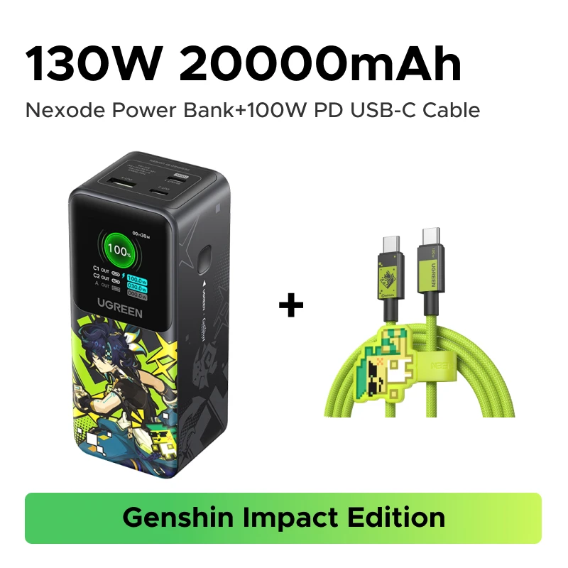 UGREEN 130W 20000mAh Nexode Power Bank Genshin Impact