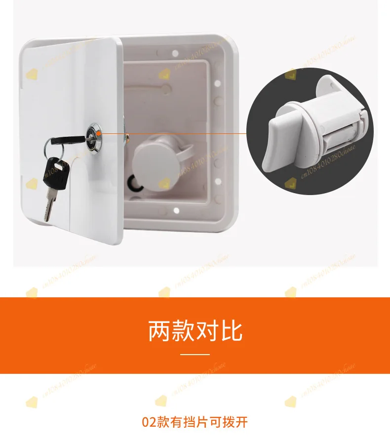 RV square water inlet water filling port with pressure inlet gravity filling po