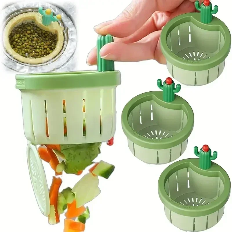 Cactus Sink Filter Household Kitchen Drainage Basket Sink Debris Anti-blocking Anti-smell Anti-bug Strainer Accessories 1pc sink filter kitchen sink filter sink strainer kitchen sink strainer