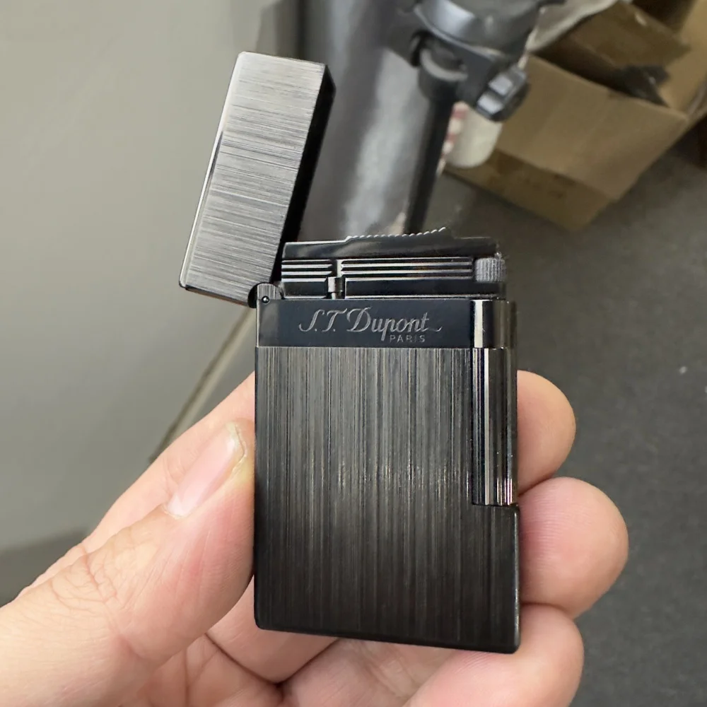 L2 Dupont lighter, classic brushed style, crisp sound lighter, top quality, men's gift, cigarette companion 5
