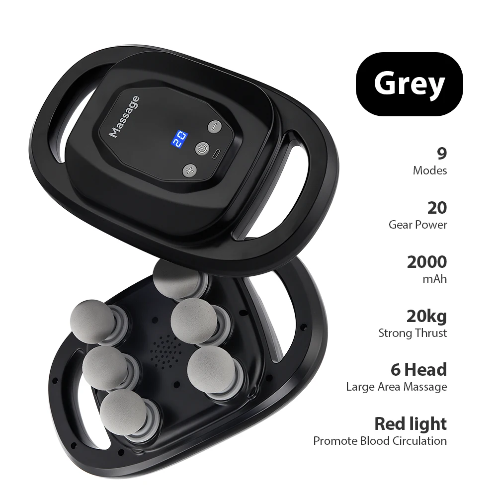 ستة رؤوس فآسيا بندقية عالية التردد الاهتزاز تدليك...