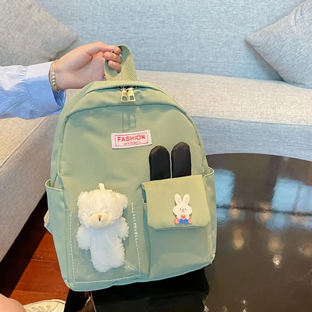 

Storage Korean Style Solid Color Kindergarten Backpack Casual Daypack for School
