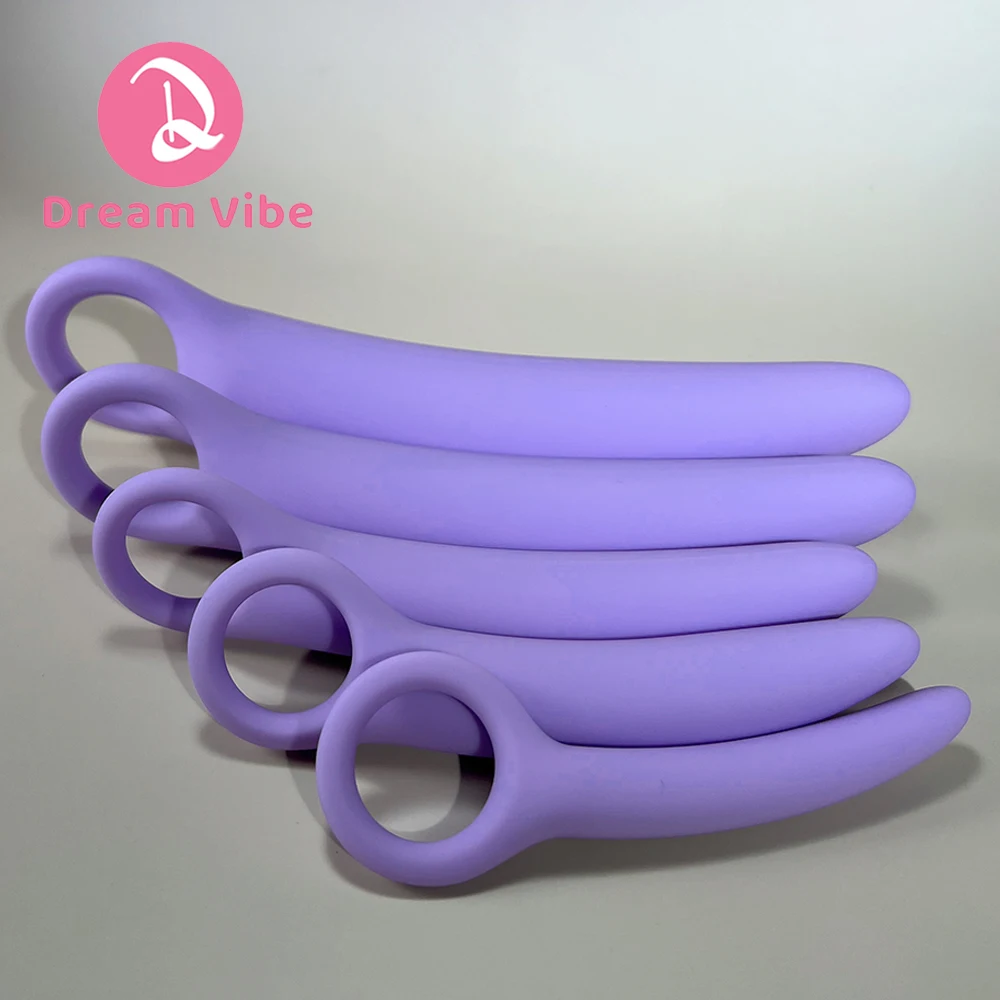Silicone Vaginal Dilator Set for Gradual Dilation Sexual Health Trainer Penetration Probe Sex Toy Woman Men Anal Plug Training