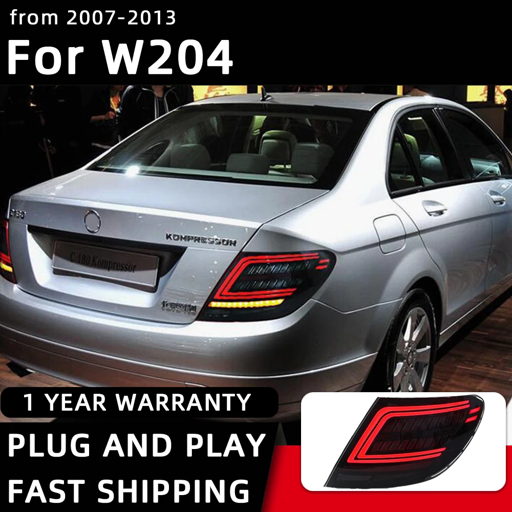 

Car Styling Taillights for Benz W204 C200 C260 LED Tail Lamp 2007-2013 Tail Light DRL Rear Turn Signal Automotiv