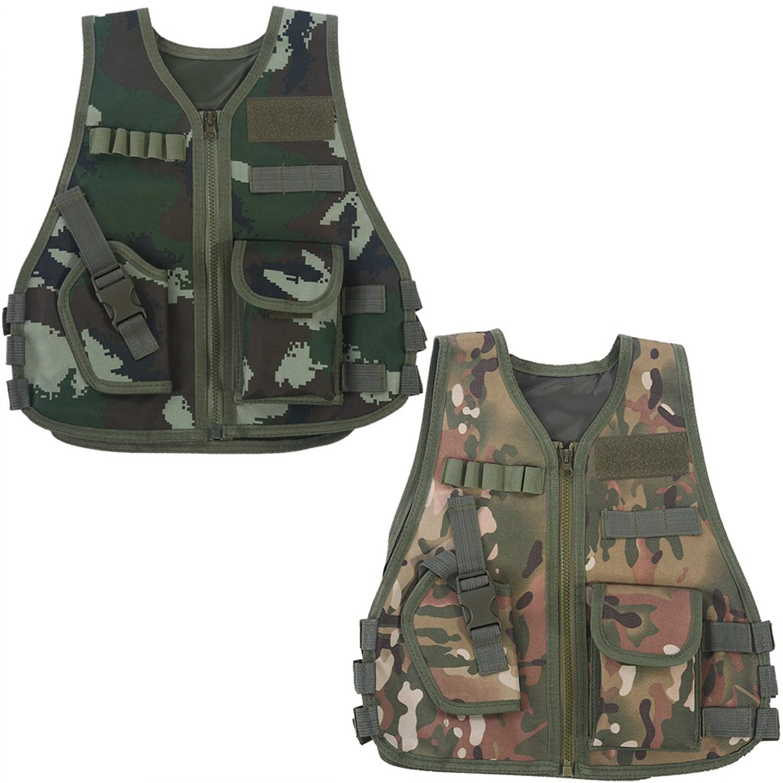 Children Camouflage Vest Kid Adjustable Vest Children with Multi Pocket for Outdoor Hunting Game hunting vest