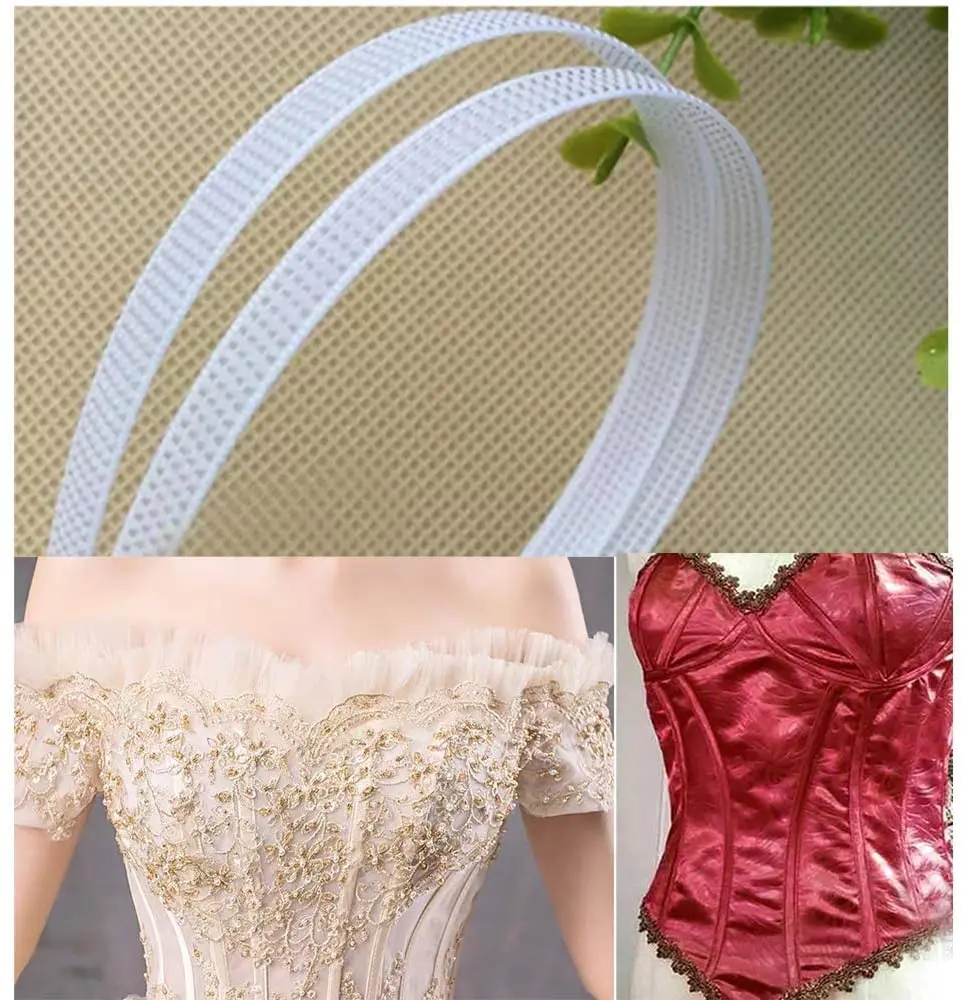 Polyester Boning 50Yards Plastic Corset Bone For Sewing Corsets Bridal Gowns Wedding Dress Dance Accessories