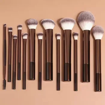 Set di 13 Pennelli per Trucco: Pennelli per Fondotinta, Correttore, Cipria, Ombretto, Blush, Kabuki e Pennelli per Sfumatura - Strumenti Cosmetici per il Viso