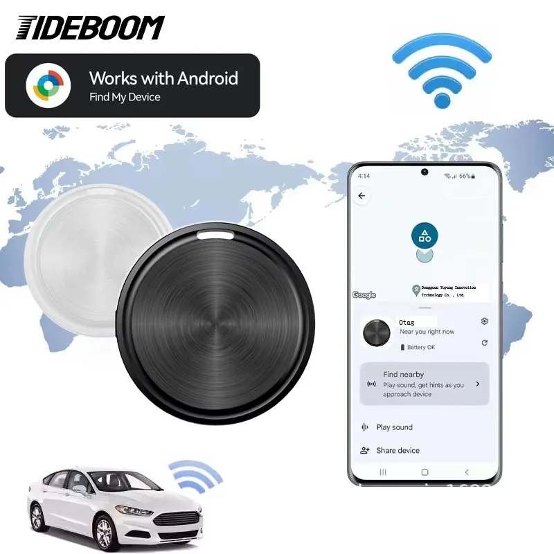 Bluetooth Car Mini GPS Tracker for Android Key Wallet Bags Finder With Google Find My Device App Keys Finder Smartphone Locator