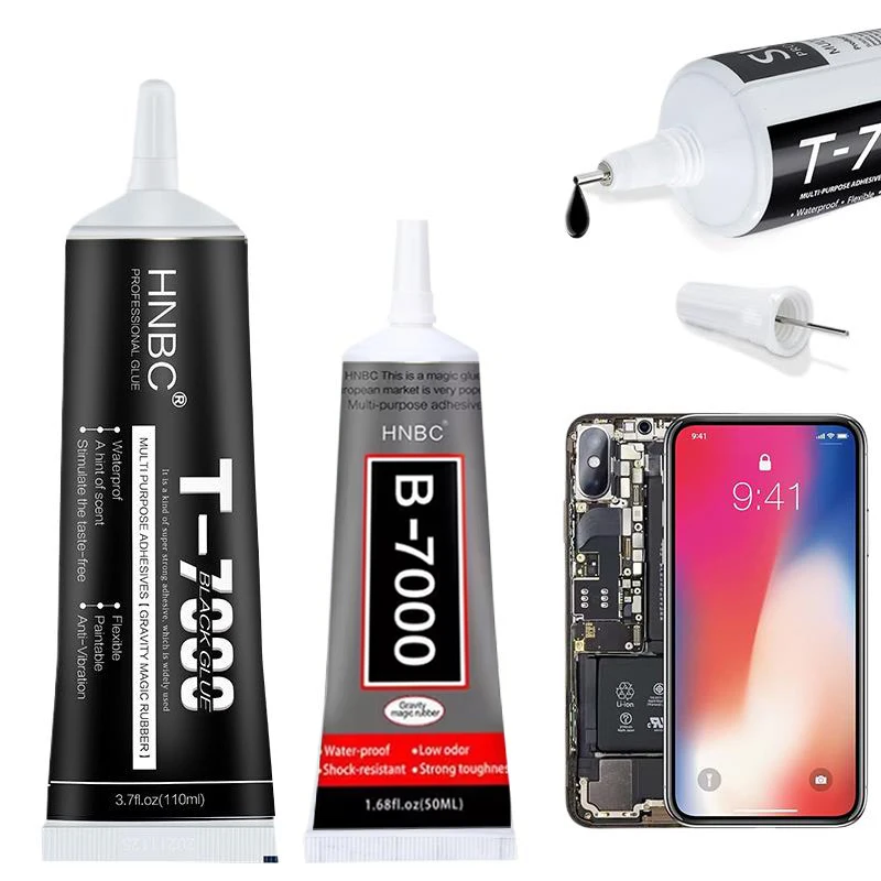 Universal Adhesive Glue T-7000 3ml / 10ml / 15ml Black Color for LCD Screen Touch Mobile Industrial Tablets Jewelry Ceramic DIY 3