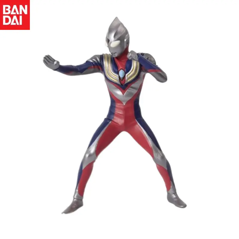 

Stock Bandai Original ANIME Hero's Brave Statue Figure Ultraman Tiga Composite Night Edition Action Figure Model Holiday Gifts