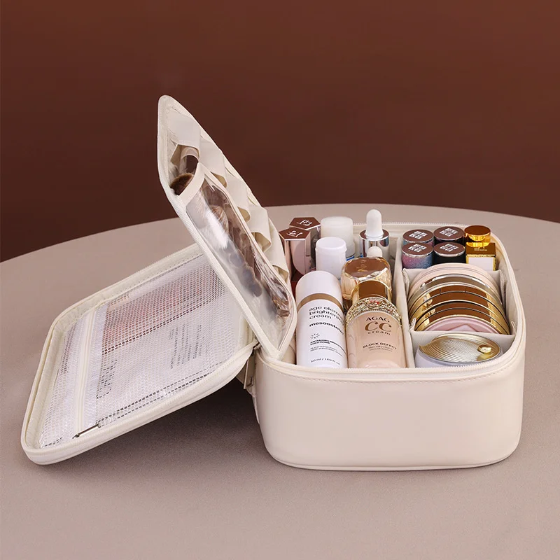 New Fashion Women's Cosmetic Bag Portable Storage Bag Large Capacity Luxury Makeup Bag Travel Organizer Essentials Toiletry Bags - 4