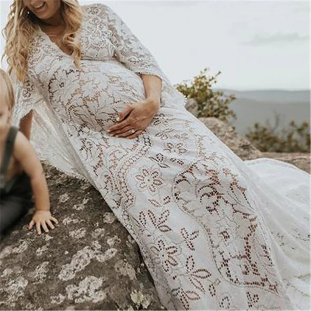 Santa Maria Tiered Lace Maxi Dress - Washed Gray | Three Bird Nest