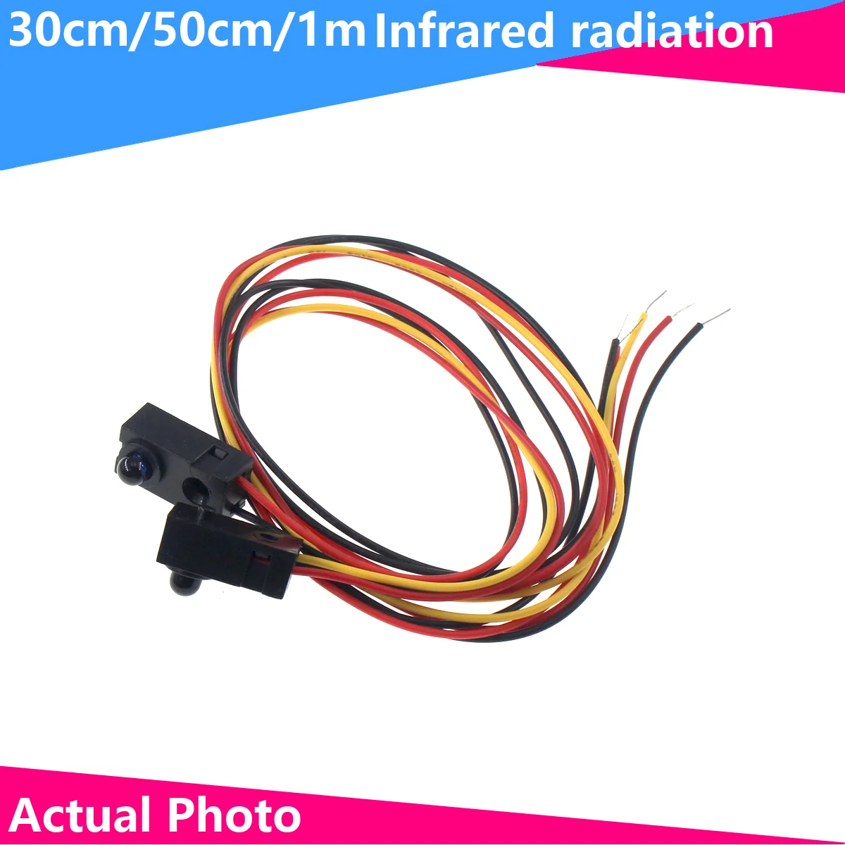 10 30vdc npn pnp m12 3wires infrared radiation photoelectric switch induction sensor 0 5meters detection range ip67 Infrared Pair Tube, Photoelectric Switch, Infrared Sensor, QT30CM QT100CM QT50CM Detection Distance, NPN