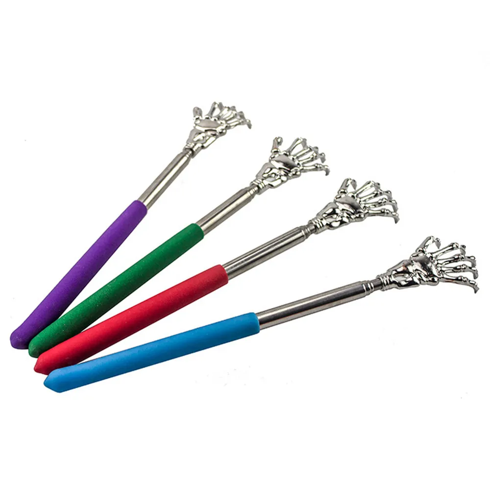 Stainless Steel Back Scratcher Telescopic Scratching Massager Extendable Itch Old Man Happy Health Products Hackle Handicrafts 3