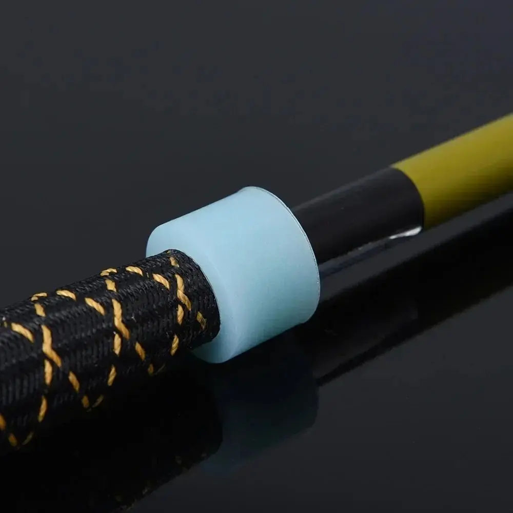 Description Picture 6 of item10Pcs Durable Silicone Fishing Rod Anti-skid Circle Luminous Absorbing Sweat Handle Wrapping Belt Rod Stop Ring O-ring Accessor