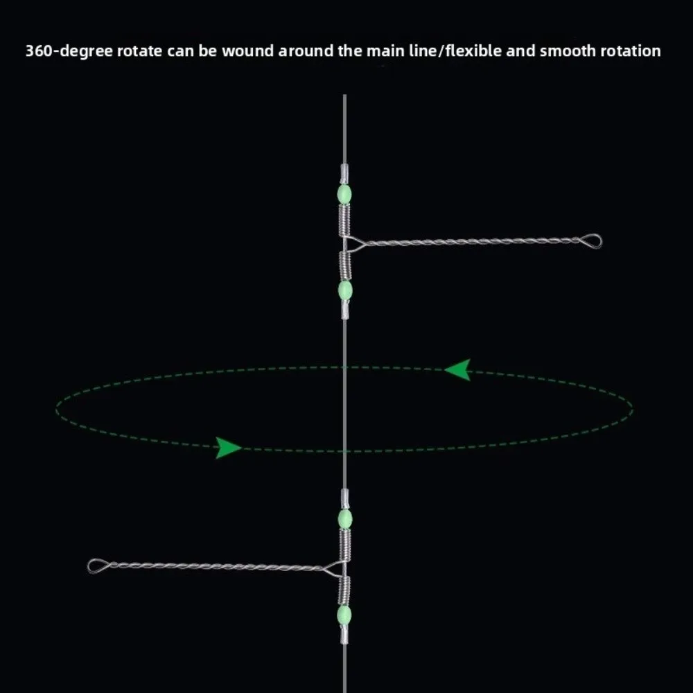 50pcs Fishing Balance Connector Splitter Split Hooks Anti-tangle Balance Rigs Arm Connector Accessories