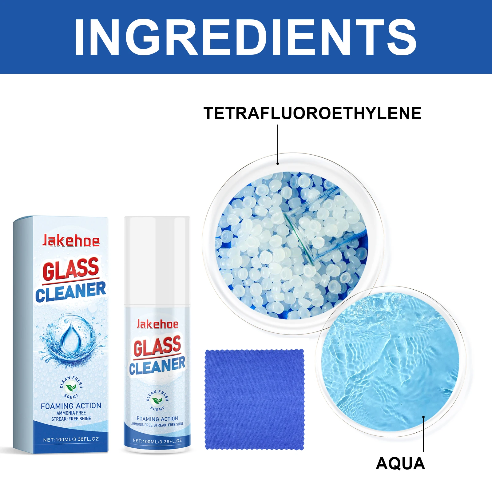 1/2/3/5Set Glass Cleaner Powerful Dust & Stain Remover Crystal Clear Mirror Finish Eco-Friendly Professional