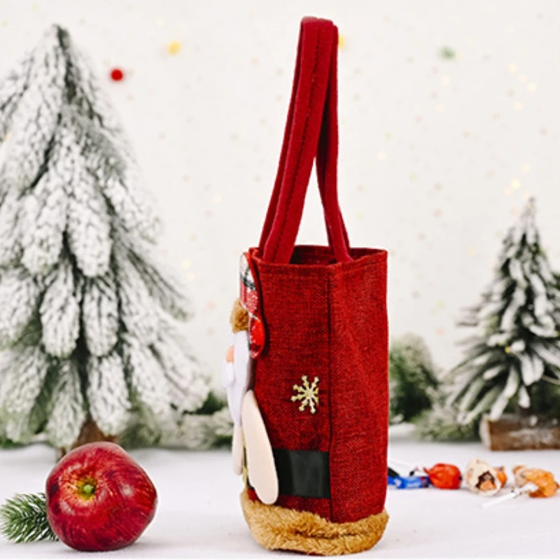 20PCS Christmas Tote Bag Snowman Bear Candy Bag Children Gift Bag Storage Bag Christmas Decoration