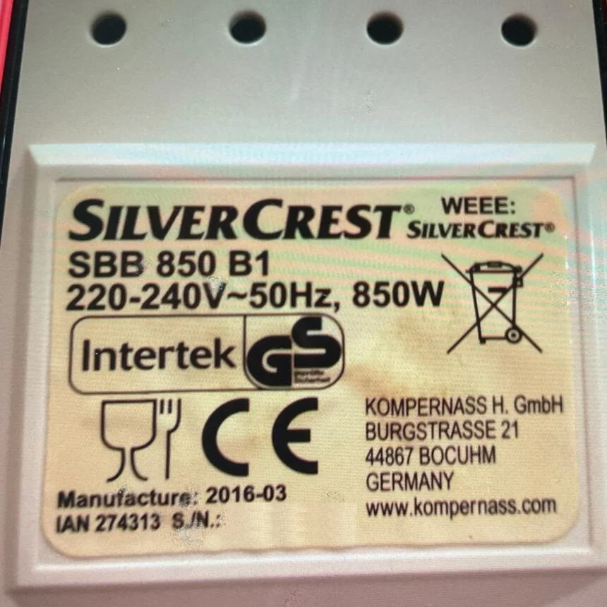 Silvercrest-bread Maker Machine Cinto de Substituição Sbb 850 b1 Sbb850b1 Sbb850-b1 100 Novo Pcs