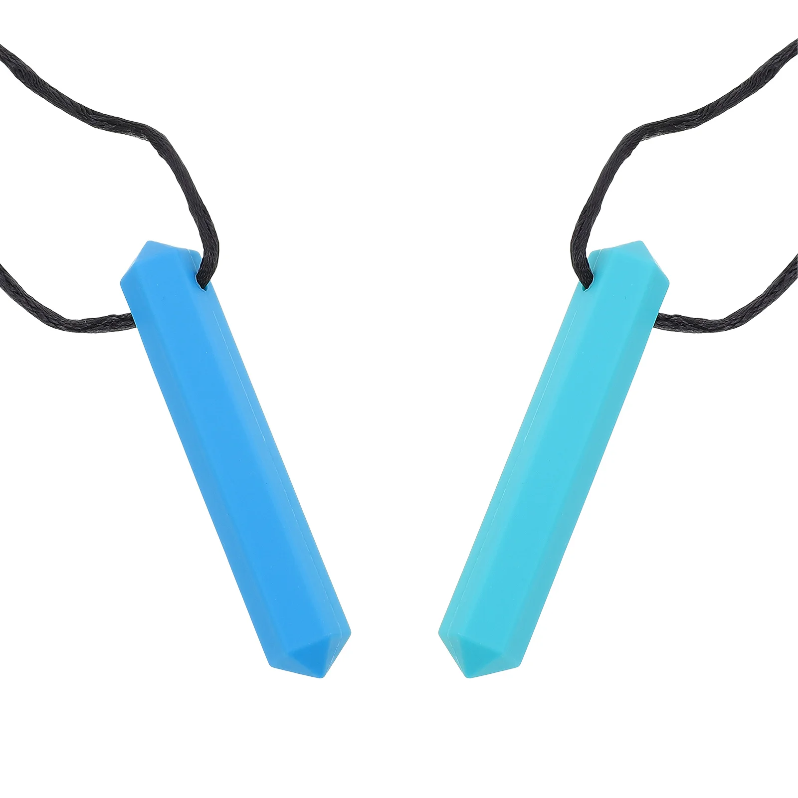 

2 Pcs Toy Childrens Toys Silicone Teeth Gum Simple Chew Biting Durable Baby Pendant Practical Hexagon Malor Rod