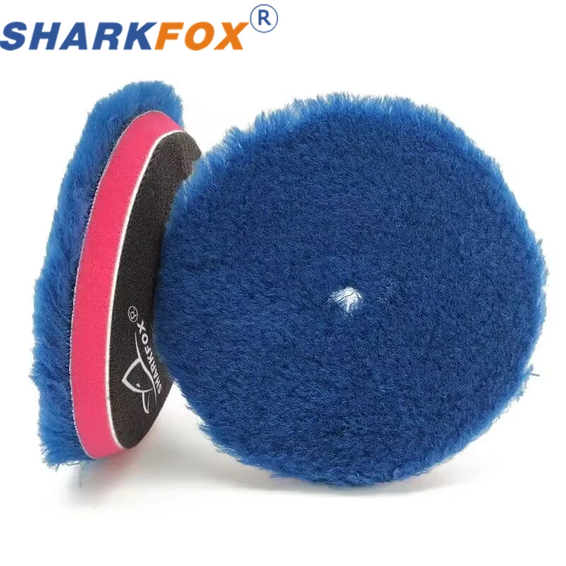 

Sharkfox 3/5/6 Inch Natural Lamb Skin Wool Polishing Pad High Density Woollen Buffing Disc Car Polisher Waxing