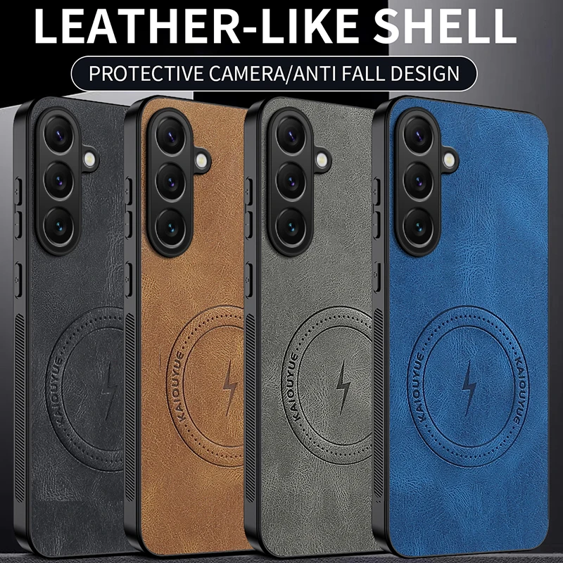 Premium PU Leather Magnetic Phone Case - Elegant and Durable Protective Cover