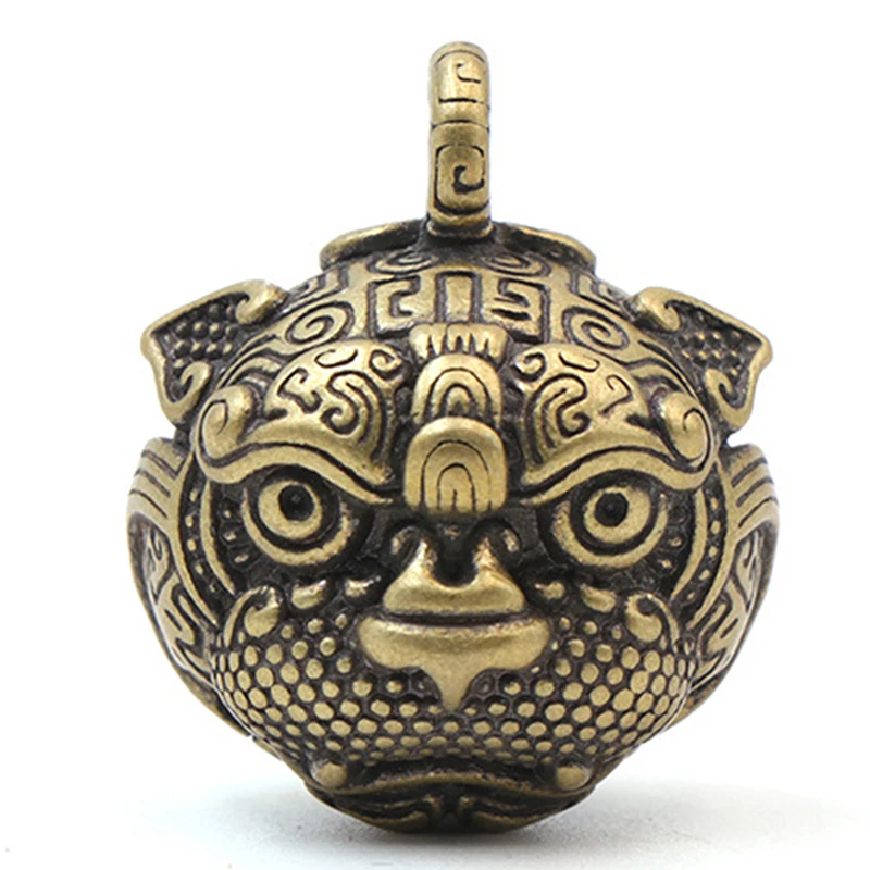 Chinese Style Animal Bell Necklace Pendant Good Luck Brass Bell Pendant Keychain Jewelry Handmade Vintage Keychain DIY Hanging 6