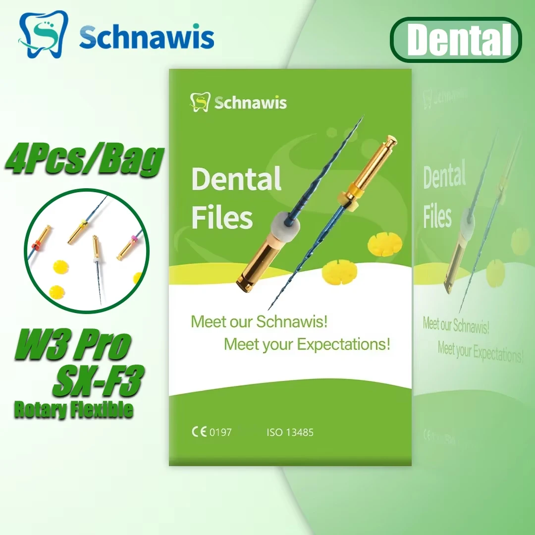 4Pcs/bag W3 Pro Dental Files Engine NiTi Super Rotary File Endo Root Canal File Endodontic SX-F3 Rotary Flexible Dentistry Files