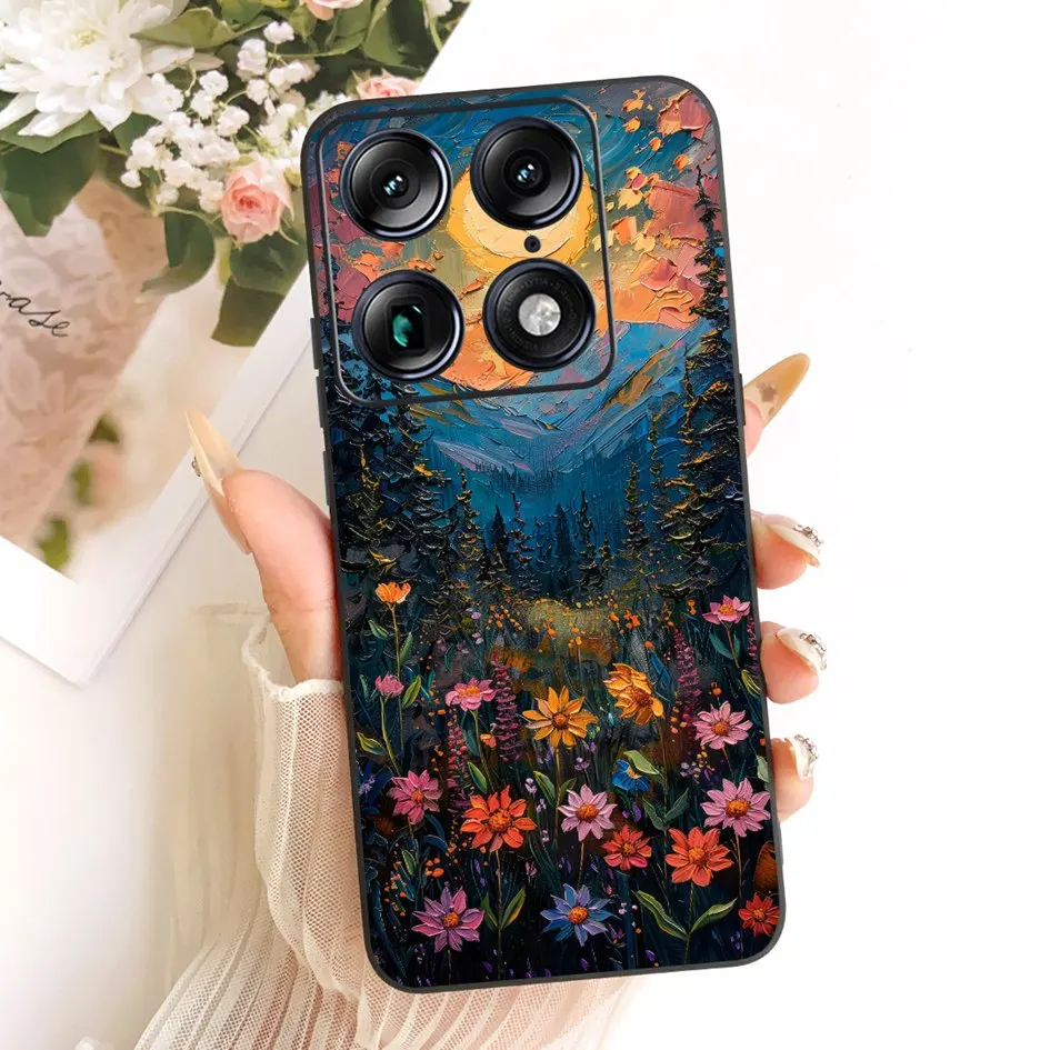Floral Marble Soft Silicone Protective Case