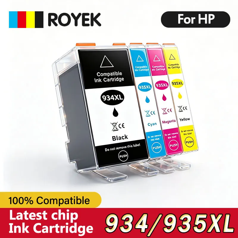 Cartucho de tinta compatible ROYEK 934XL 935XL para impresoras HP 934 935 XL compatibles con Officejet Pro