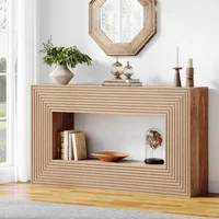 59-Inch Long Console Table for Living Room, Narrow Wood Entryway Table, Sofa Table with Storage, Farmhouse Behind Couch Table 1