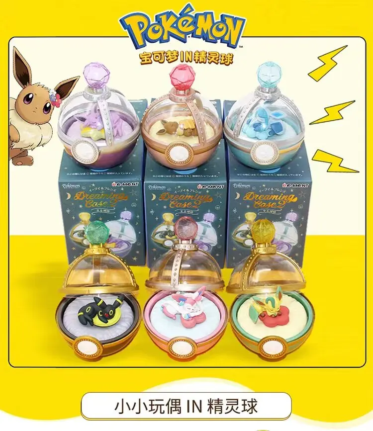 Pokemon Eevee & Freunde Träumer-Set 2 Pokeball Überraschungsbox Niedliche Schlafende Eevee Espeon Umbreon Glaceon Sammelfigur Geschenk – Detail 1